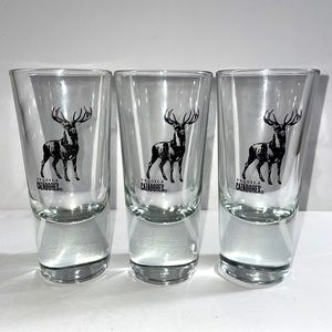 Cazadores Tequila Tall Clear Heavy Bottomed Glasses Set Of 3